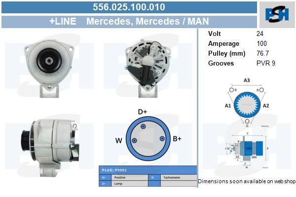 Alternator - BV PSH 556.025.100.010