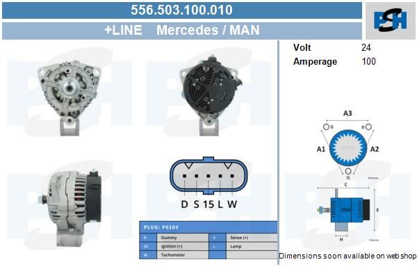 Alternator - BV PSH 556.503.100.010