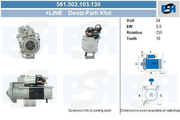 Starter - BV PSH 561.502.103.130