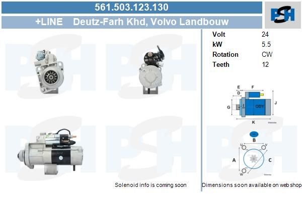 Starter - BV PSH 561.503.123.130