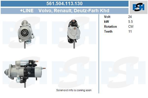 Starter - BV PSH 561.504.113.130