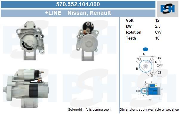 Starter - BV PSH 570.552.104.000