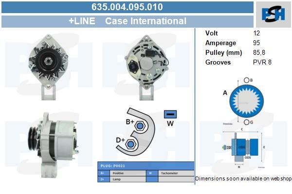 Alternator - BV PSH 635.004.095.010