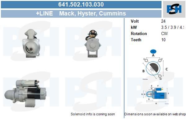 Starter - BV PSH 641.502.103.030