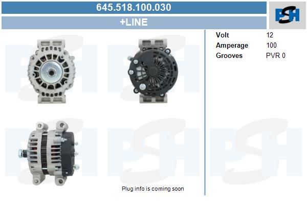 Alternator - BV PSH 645.518.100.030