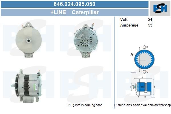Alternator - BV PSH 646.024.095.050