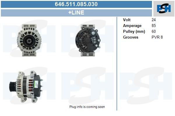 Alternator - BV PSH 646.511.085.030