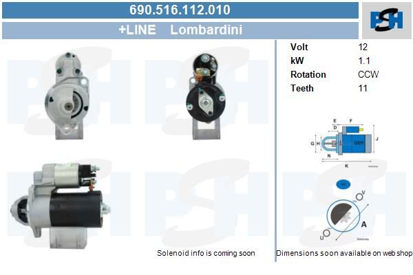 Starter - BV PSH 690.516.112.010