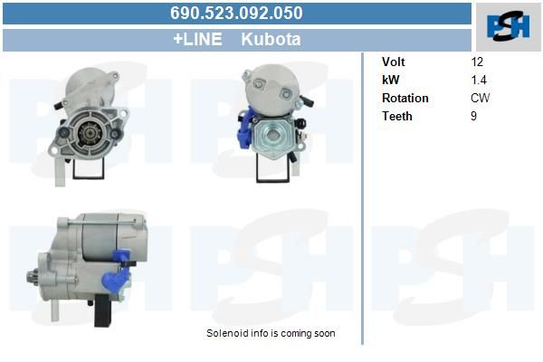 Starter - BV PSH 690.523.092.050
