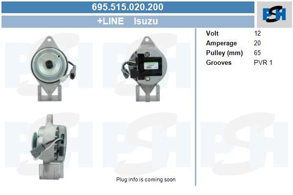 Alternator - BV PSH 695.515.020.200