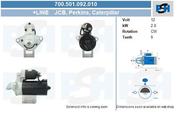 Starter - BV PSH 700.501.092.010
