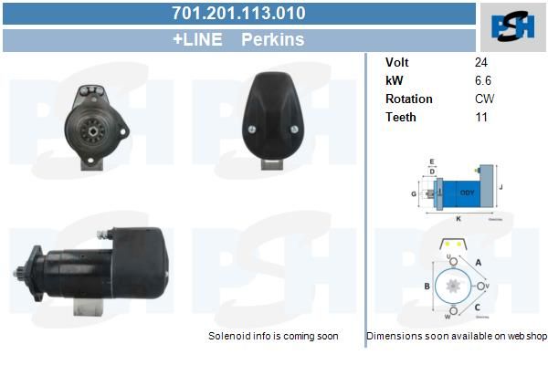 Starter - BV PSH 701.201.113.010
