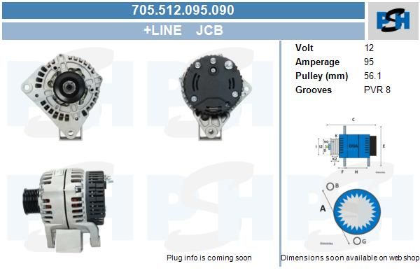 Alternator - BV PSH 705.512.095.090
