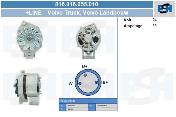 Alternator - BV PSH 816.016.055.010