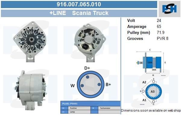 Alternator - BV PSH 916.007.065.010