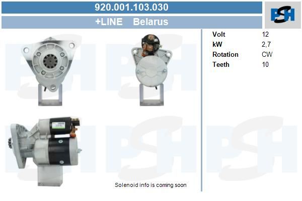 Starter - BV PSH 920.001.103.030