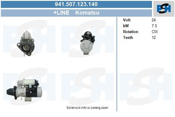 Starter - BV PSH 941.507.123.140