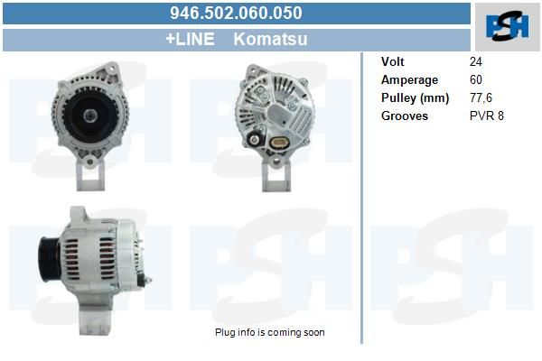 Alternator - BV PSH 946.502.060.050