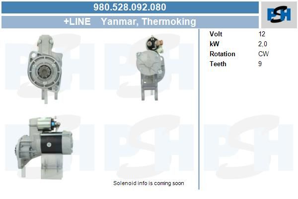 Starter - BV PSH 980.528.092.080