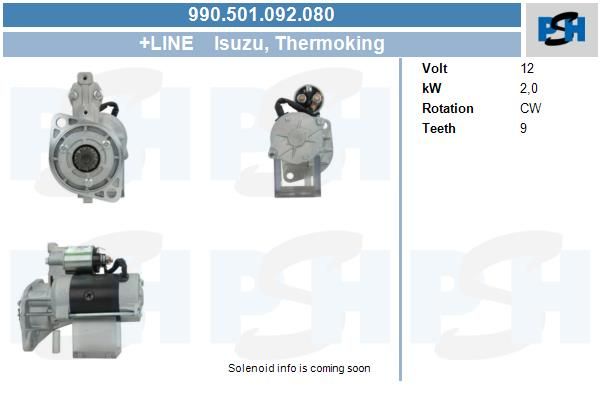 Starter - BV PSH 990.501.092.080