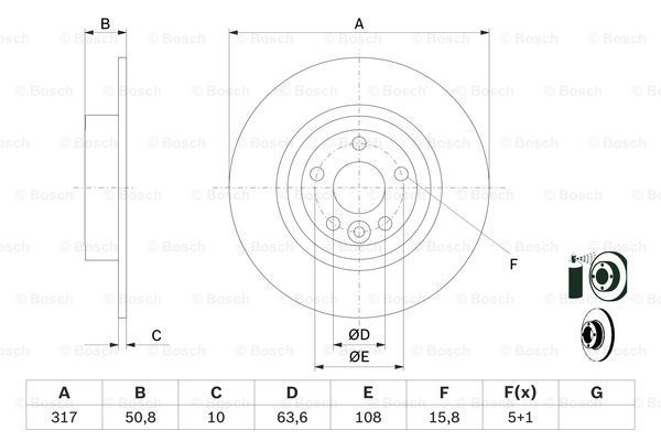 Brake Disc | зад | - Bosch 0 986 479 E58