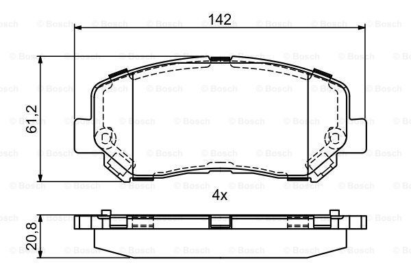 Brake Pad Set | перед | - Bosch 0 986 495 405