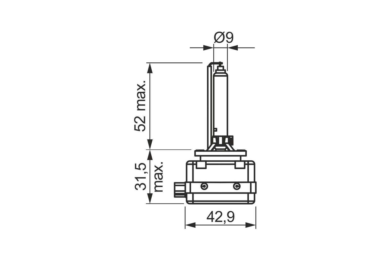 Лампа D1S 35W pk32d-2 ECO HID (картон 1 ШТ) - Bosch 1 987 302 850