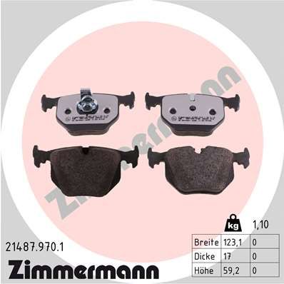 Brake Pad Set - Zimmermann 21487.970.1