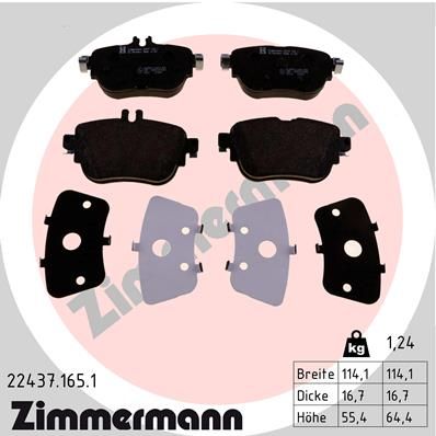 Brake Pad Set | зад | - Zimmermann 22437.165.1