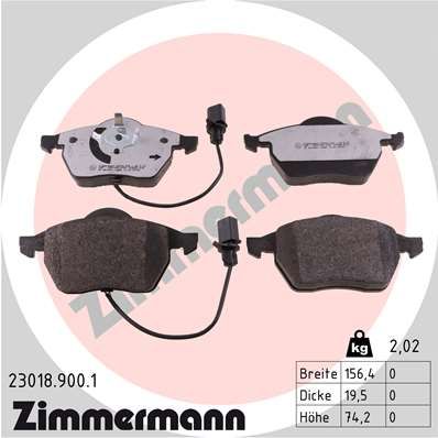 Brake Pad Set | перед | - Zimmermann 23018.900.1