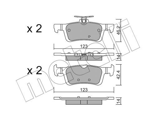 Brake Pad Set - Metelli 22-0986-1