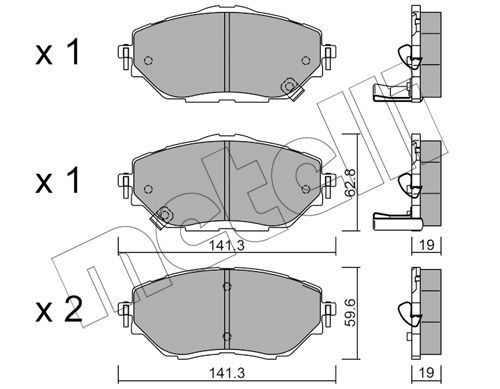 Brake Pad Set - Metelli 22-1088-0