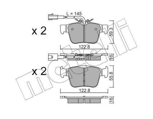 Brake Pad Set - Metelli 22-1101-0