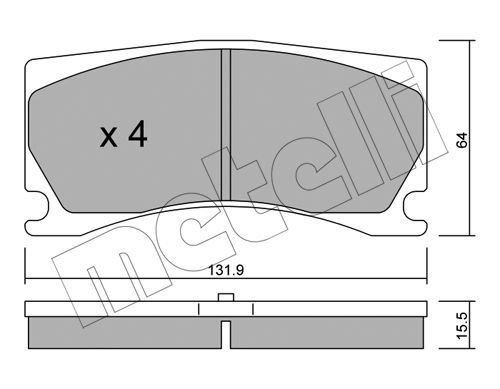 Brake Pad Set - Metelli 22-1106-0