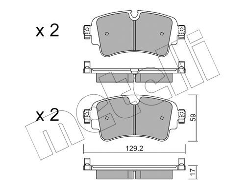 Brake Pad Set | зад | - Metelli 22-1129-0