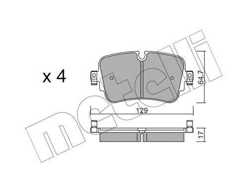 Brake Pad Set - Metelli 22-1130-0