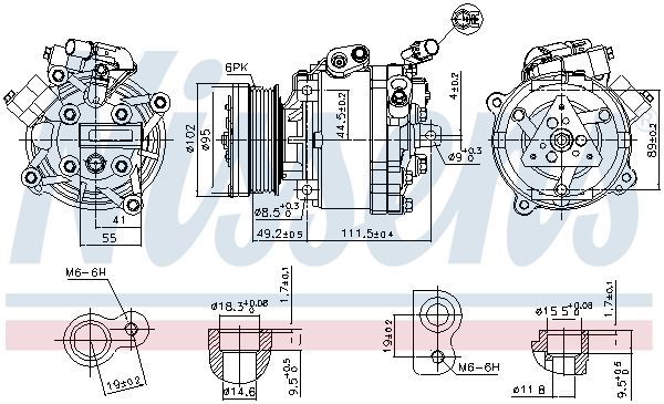 Компрессор кондиционера - Nissens 890666