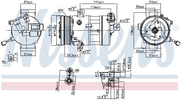 Компрессор кондиционера - Nissens 890667
