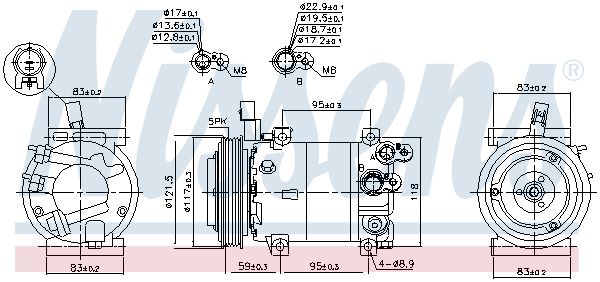 Компрессор кондиционера - Nissens 890682