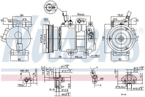 Компрессор кондиционера - Nissens 890684