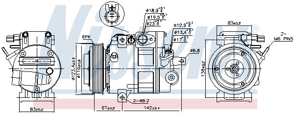 Компрессор кондиционера - Nissens 890685
