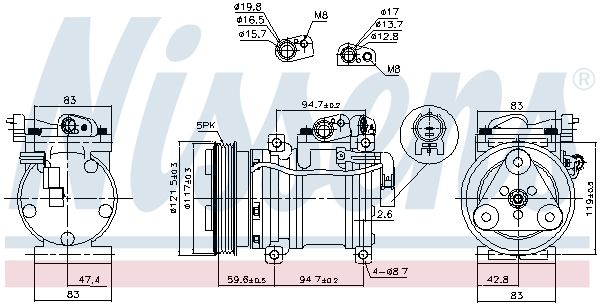 Компрессор кондиционера - Nissens 890688