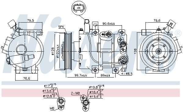 Компрессор кондиционера - Nissens 890689
