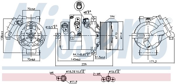 Компрессор кондиционера - Nissens 890695
