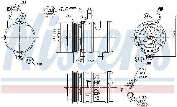 Компрессор кондиционера - Nissens 890697