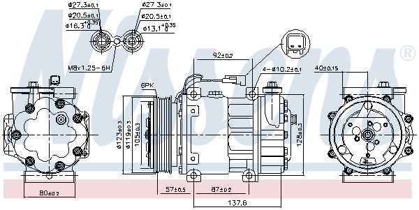 Компрессор кондиционера - Nissens 890699