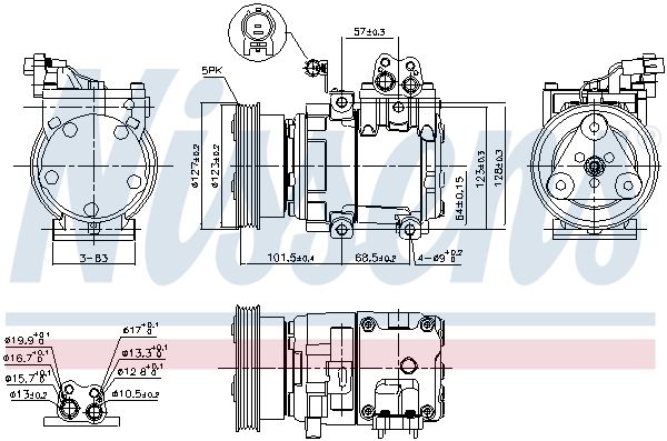 Компрессор кондиционера - Nissens 890737