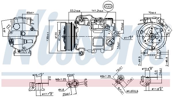 Компрессор кондиционера - Nissens 890739