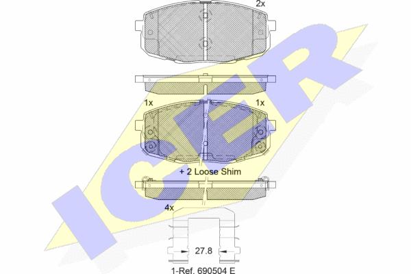 Brake Pad Set - Icer 181540-208