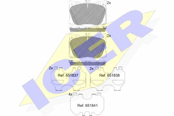 Brake Pad Set - Icer 182282